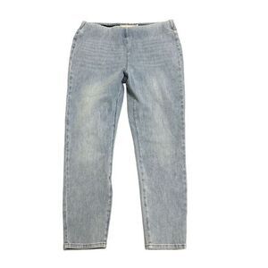 Soft Surroundings‎ Size Large Blue Elastic Ultimate Denim Pull On Skinny Jeans
